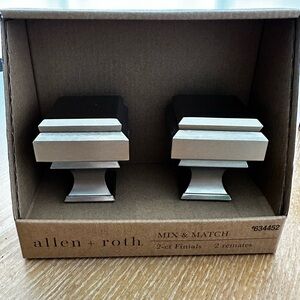 allen + roth 1-Pack brushed nickel finish Curtain Rod Finials